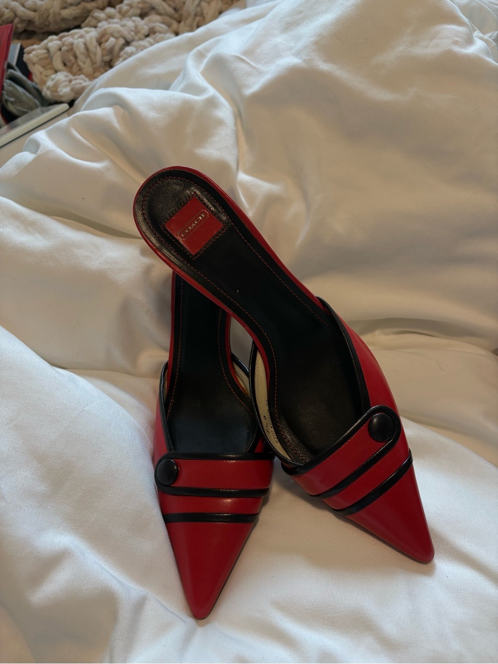 Red Coach Kitten Heel